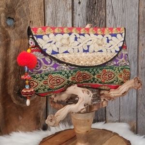 BANJARA EMBROIDERED CLUTCH & CCD BAG CHARM!